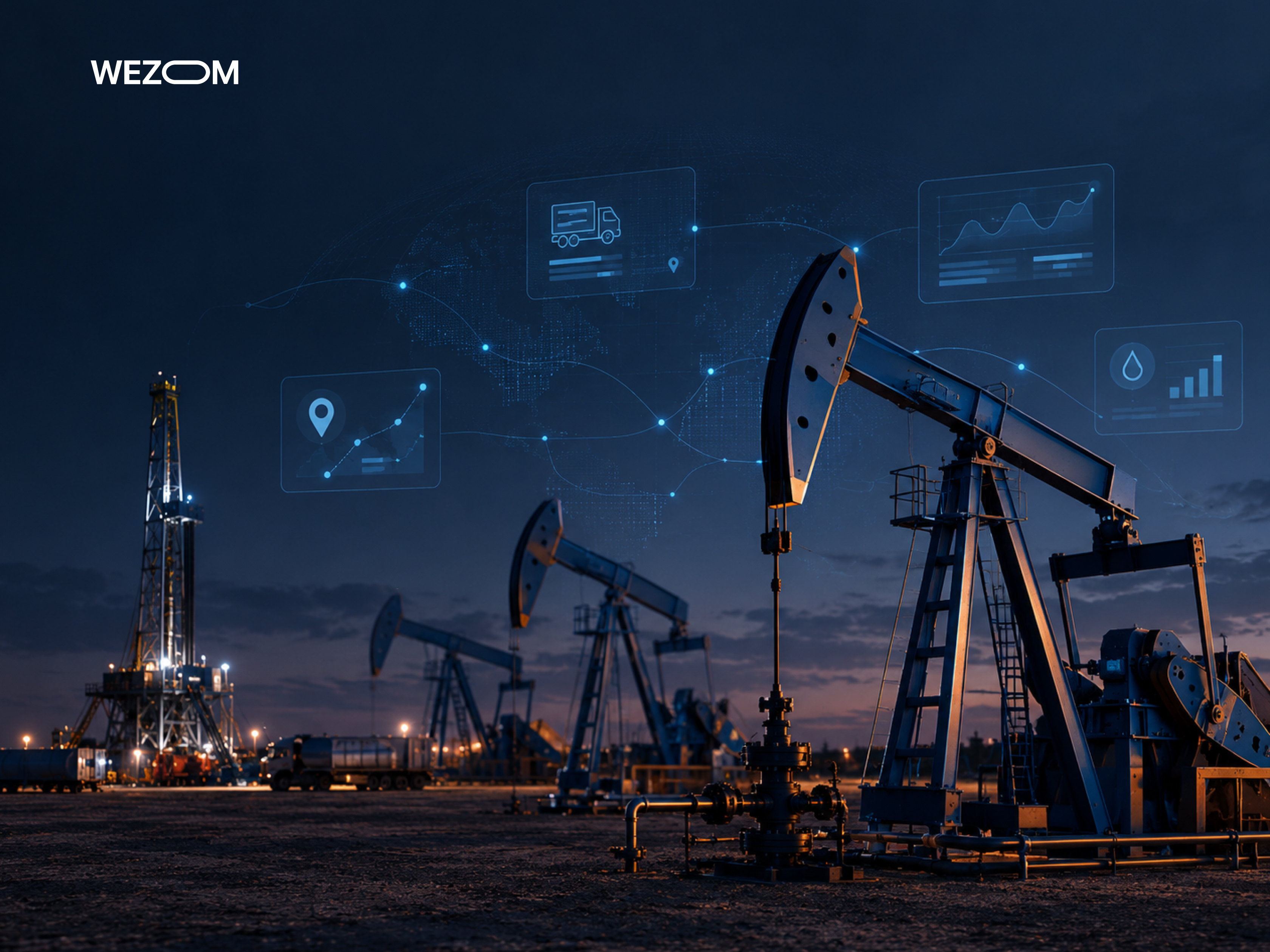 Oilfield logistics software connecting drilling sites, transport operations, location data, and performance analytics Oilfield logistics software connecting drilling sites, transport operations, location data, and performance analytics